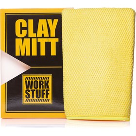 تصویر دستکش با روکش خمیر کلی ورک استاف پاک کننده مخصوص قبل از پولیش بدنه خودرو Work Stuff Clay Mitt 