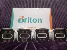 تصویر پکیج چهارتایی دوربین مداربسته برایتون ضدآب دید در شب رنگی Pack 4 cctv cameras ip66 2MP BRITON