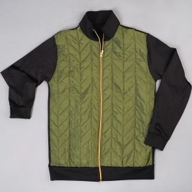 تصویر کاپشن مردانه Homan رنگ مشکی و سبز 