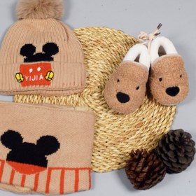 تصویر کلاه و شال رینگی میکی 
