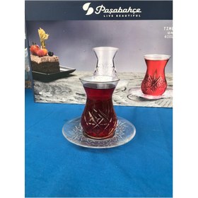 تصویر استکان نعلبکی تایملس TimeLess پاشاباغچه 155cc کد96992 دست 12 پارچه TIMELESS 96992 _ 155 cc