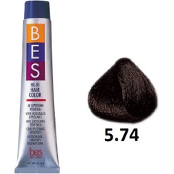 تصویر رنگ موی بس سری Marroni مدل Copper Tobacco Light Blonde شماره 5.74 