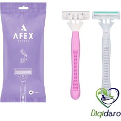 تصویر افکس تیغ اصلاح هرون 3 لبه 4 عددی Afex Heron Derby 3 Blade Razor 4n