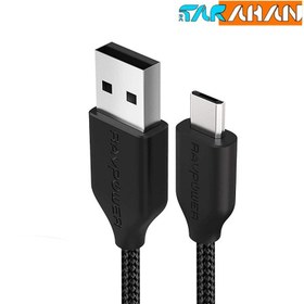 تصویر کابل تبدیل USB به USB-C راو پاور مدل RP-CB017 طول 0.9 متر RAVPower RP-CB017 USB A to USB-C 0.9M Cable