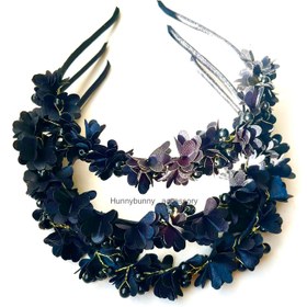 تصویر تل گلدار مشکی 