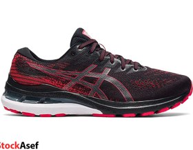 تصویر کتونی اورجینال آسیکس مشکی_قرمز مدل کایانو 28 Asics Kayano28 1011B189 