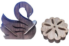 تصویر زیر لیوانی طرح قو DZ114 