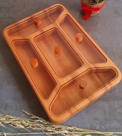 تصویر اردوخوری چوبی آجیل خوری چوبی طرح آدرین Wooden Nut plate