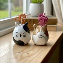 تصویر گلدان تزئینی گربه 