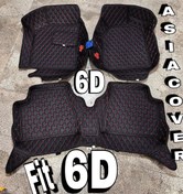 تصویر کفپوش6بعدی چرم گلدوزی درجه۱ کوالیتی بالاوعالی فیت قابل انعطاف مناسبSDوراناپلاس206و207 