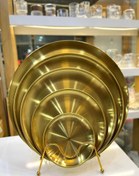 تصویر بشقاب پیش دستی استیل طلایی سایز ۳۰ کد ۷۵۲ 