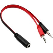 تصویر تبدیل 2 به 1 جک 3.5 میلی متری مدل HM21 