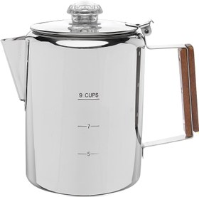 تصویر قوری چای و قهوه کمپینگ COLETTI مدل COL113 COLETTI Bozeman Camping Coffee Pot Coffee Percolator Percolator Coffee Pot for Campfire or Stove Top Coffee Making 9 CUP