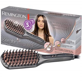 تصویر برس حرارتی رمینگتون مدل CB7480 ا Remington Keratin Protect Sleek & Smooth Heated Straightening Brush Model-CB7480 (Gray) Remington Keratin Protect Sleek & Smooth Heated Straightening Brush Model-CB7480 (Gray)