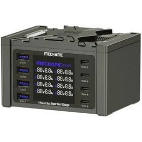 تصویر مولتی شارژر مکانیک مدل V-POWER 8 MAX با قابلیت شارژ وایرلس ۱۱۵ وات 
