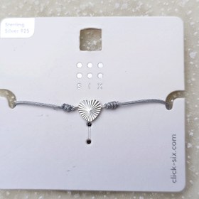 تصویر دستبند نقره قلبی 