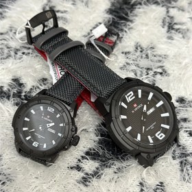 تصویر ساعت مردانه زنانه اورجینال نیویفورس با بند پارچه ای ضخیم Original Newforce men's and women's watch with a thick fabric strap