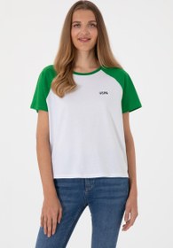 تصویر تیشرت زنانه سبز یو اس پولو 