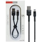 تصویر کابل کوتاه آیفونی فست شارژ Tranyoo S4 5A 30cm 