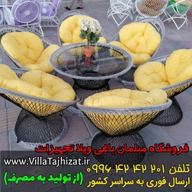 تصویر میز و صندلی مدل بامبو 