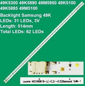 تصویر بک لایت سامسونگ مدل 49K و 49M (بدون آینه) 