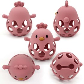 تصویر جغجغه سیلیکونی طرح جوجه 