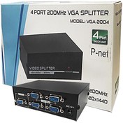 تصویر اسپلیتر 4 پورت VGA پی نت P-Net Vga-2004 