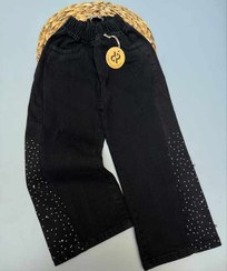 تصویر شلوار جین دخترانه مدل شافل بگ - سایز 