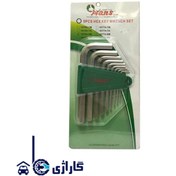 تصویر ست آلن کارتی شش گوش کوتاه 9 عددی 1/5تا10 هنس مدل 16764-29M 