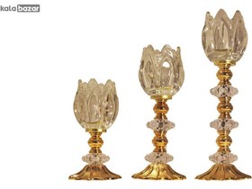 تصویر شمعدان شانا آرت کد 002 مدل لاله بسته 3 عددی Shauna Art 002 Laleh Candle Stick 3 Pcs