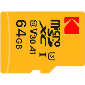 تصویر کارت حافظه MicroSDXC کداک مدل Kodak UHS-I U3 A1 UL V30 ظرفیت 64 گیگابایت Kodak UHS-I U3 UL A1 V30 64GB MicroSDXC + SD adapter