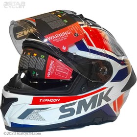 تصویر کلاه کاسکت فک ثابت SMK مدل TYPHOON THORN (GL136) 