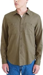 تصویر Dockers mens Long Sleeve Two Pocket Work Shirt T-Shirt 