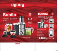 تصویر آبمیوه گیری 4 کاره بونیتو مدل ab_800 juicer & blender AB_800