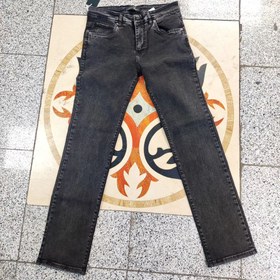 تصویر شلوار جین راسته کلاسیک سایز ۳۲ ۳۸ پارچه کجراه ذغالی 