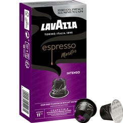 تصویر کپسول قهوه آلومینیومی لاوازا مدل Espresso Intenso Lavazza Espresso Maestro Intenso, Nespresso Compatible Aluminium Capsules