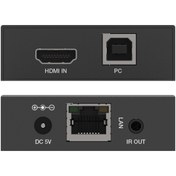 تصویر افزايش HDMI KVM تحت شبکه TCP/IP تا 150 متر H.265 فرانت 