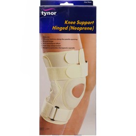 تصویر زانوبند قابل تنظیم نئوپرن کشکک باز تینور مدل J-01 سایز XL Tynor Knee Support Hinged Neoprene Model J-01 size XL