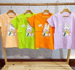 تصویر تیشرت دخترانه طرح خرگوش سایز 40 و 45 