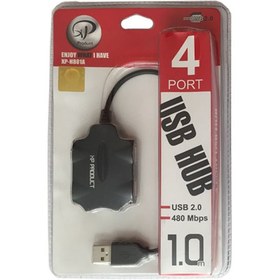 تصویر هاب 4 پورت USB 2.0 ایکس پی مدل XP-H801 XP Product 4Port USB Hub Model XP-H801