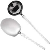 تصویر سرویس کفگیر و ملاقه 2 پارچه استیل جی فی نی GIFFINI مدل 03 