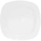 تصویر بشقاب تخت شیرینی خوری چینی زرین مربع سفید (سایز 16) Zarin Iran Hoteli-Quattro White 1 Piece FDC Flat-Plate 16