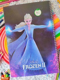 تصویر دفتر نقاشی بزرگ طرح السا Frozen + همراه با وایت برد 