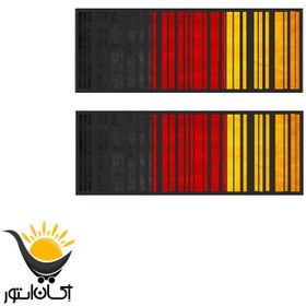 تصویر برچسب لچکی خودرو طرح بارکد آلمان کد lc 205 