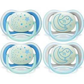 تصویر پستانک 2 عددی 0 تا 6 ماه ساده Ultra Air اونت Avent Baby pacifier code:244/21