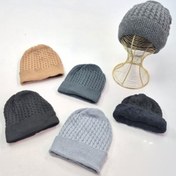 تصویر کلاه دولایه بافت خزدار 