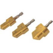 تصویر کیت ۳ عددی مته دوپله لوله پی وی سی کد 3711 جاستر JUSTER 