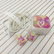 تصویر ست محافظ شارژر 5 تکه برای آیفون 20 وات طرح قلب آبرنگی کد 708 