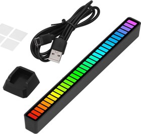 تصویر نوار رقص نور RGB ریتمیک هماهنگ با صدای موزیک 32LED 