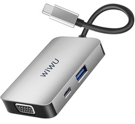 تصویر هاب تایپ سی پنج پورت ویوو WiWU Alpha 513HVP 5 in 1 USB C 